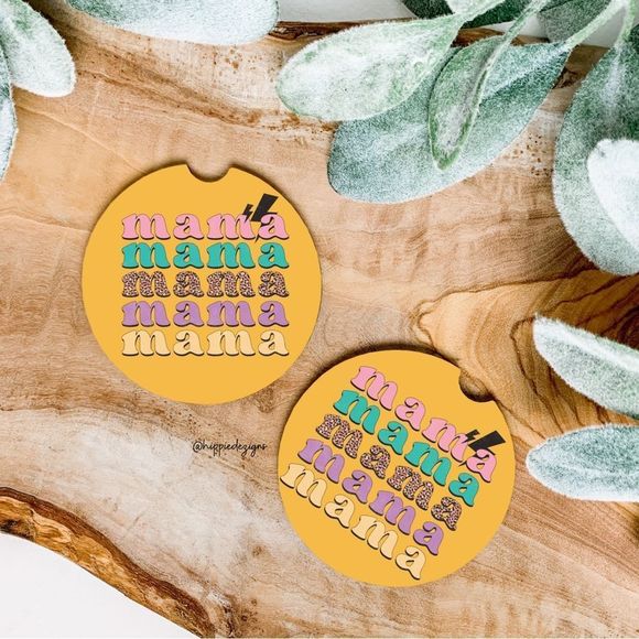 Retro Mama Car Coaster Set | Car Accessories - Picture 1 of 7